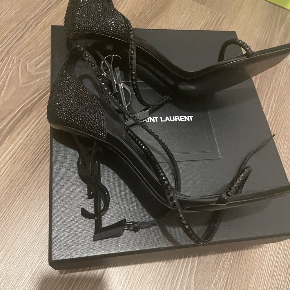 YSL Saint Laurent Opyum Crystal Embellished Sandal